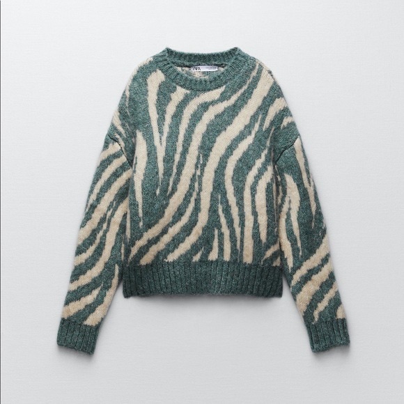 Zara Sweaters Zara Jacquard Knit Animal Pattern Sweater Poshmark